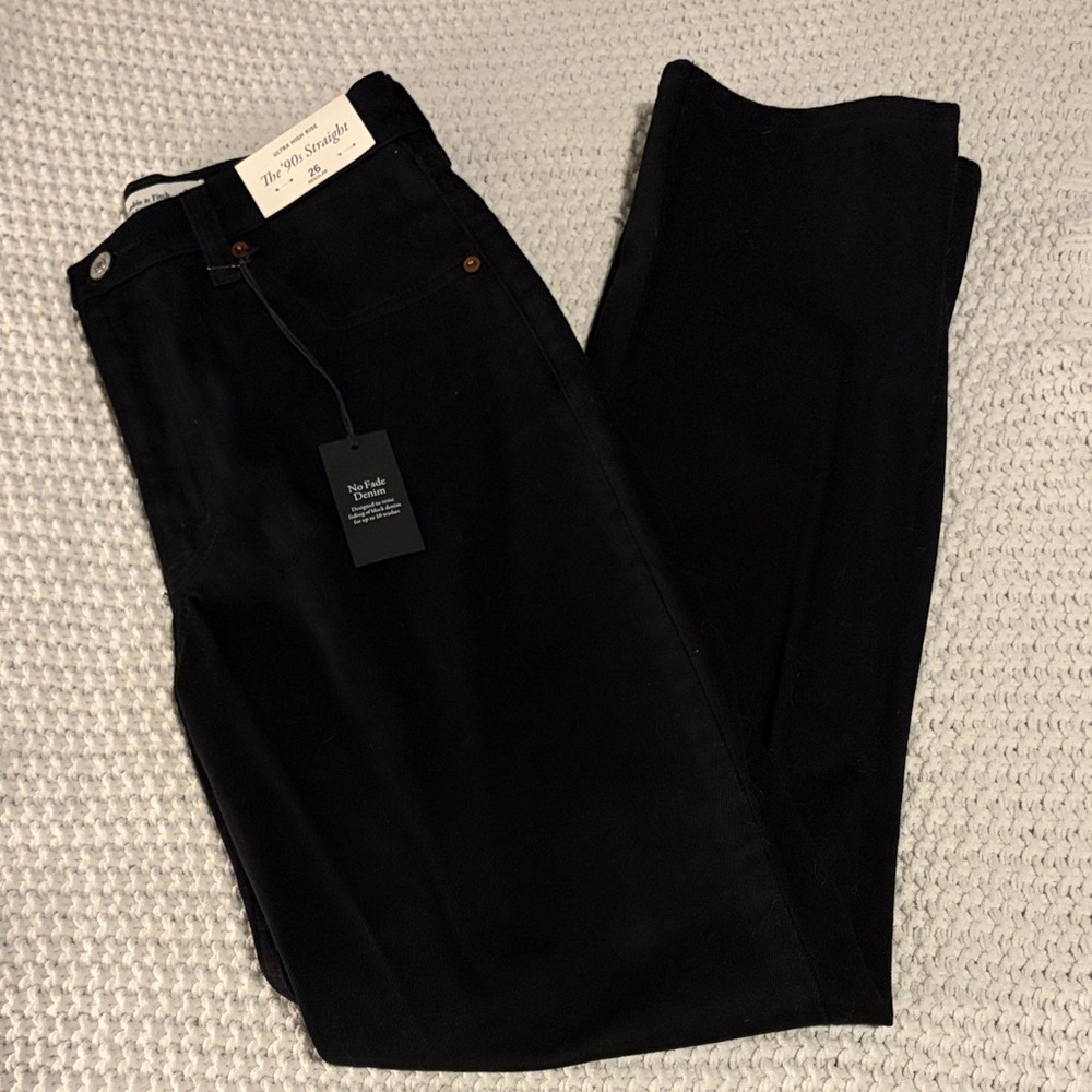 Abercrombie & Fitch Black Straight-Leg Women's Jeans
